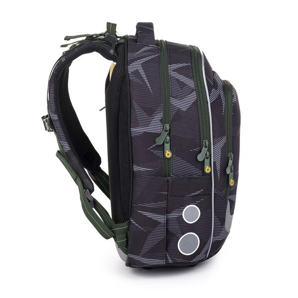 Zelenošedá školní taška Topgal LORI 25018