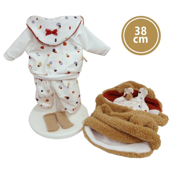 Llorens 389P JOEL & JOELLE – realistická panenka miminko se zvuky a měkkým látkovým tělem