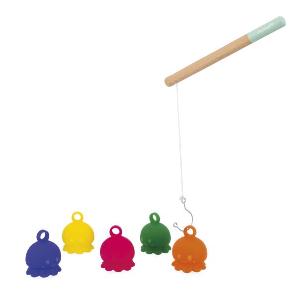 Janod Juguete de agua Pesca de pulpos flotan en el agua