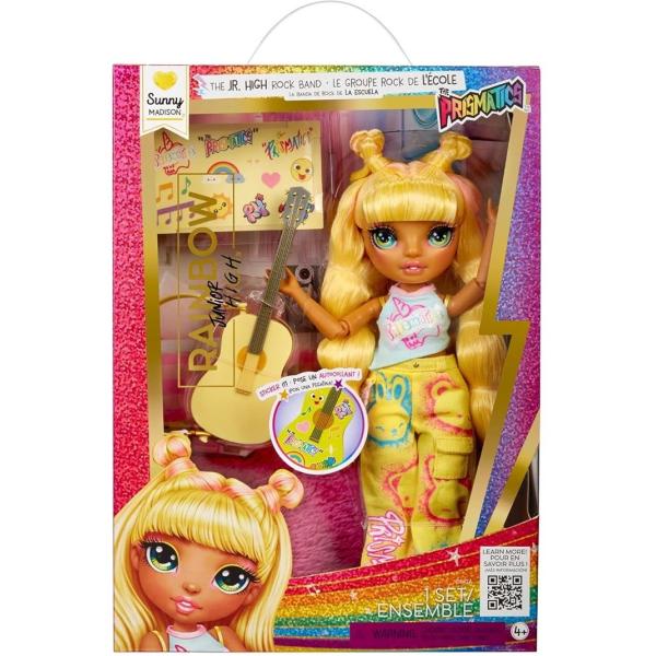 Rainbow High Junior Fashion panenka v rockové kapele – Sunny