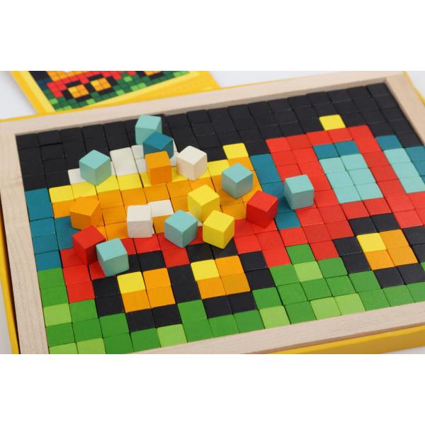 Cubik 14903 Pixel IV auta - dřevěná mozaika 400 kostek a 7 předloh (obrázek 4)