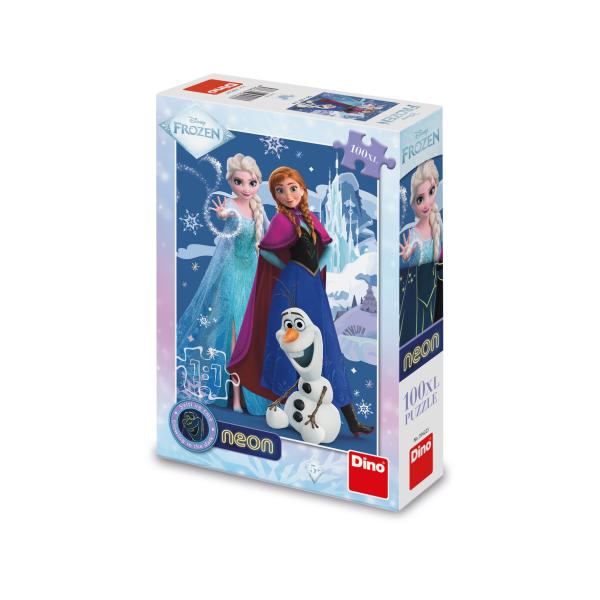 Puzzle Frozen: Kúzelné sestry 100 xl dielikov neón