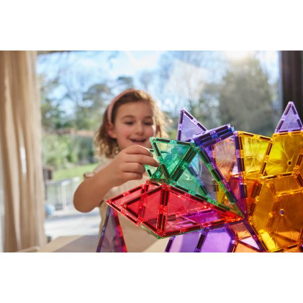 Cleverclixx Magnetická stavebnice Geo Pack Pastel – 45 ks (obrázek 8)