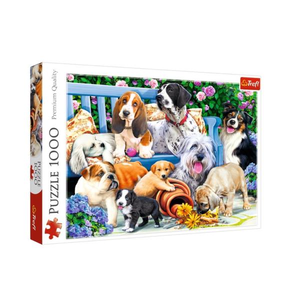 Trefl puzzle Psi v zahradě 1000