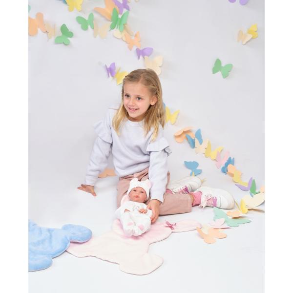 Llorens 63598 NEW BORN holčička - realistická panenka miminko s celovinylovým tělem - 35cm (obrázek 5)