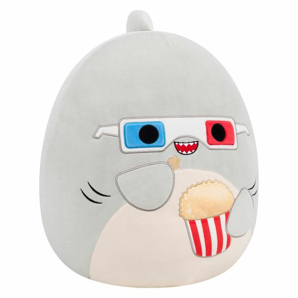Squishmallows Šedý žralok s popcornem Gordon, 35 cm