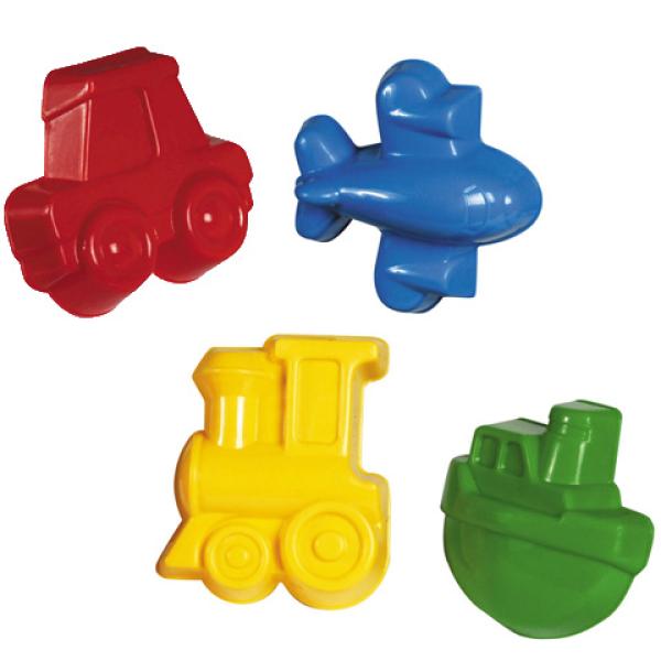 Androni Tvořítka na písek 4 kusy - dopravní prostředky