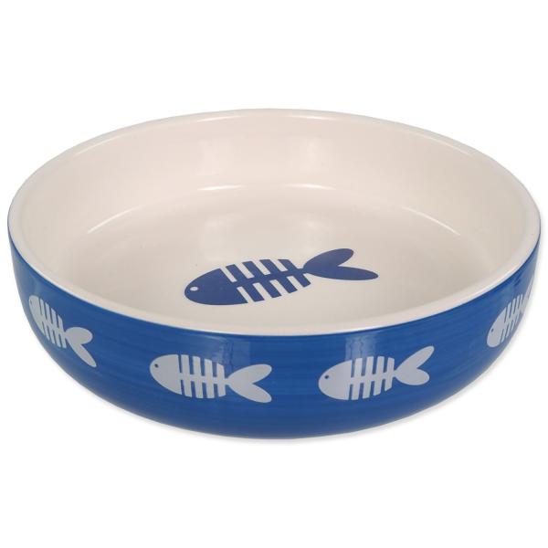 Miska Magic Cat keramický potisk ryba modrá 13x4cm 260ml