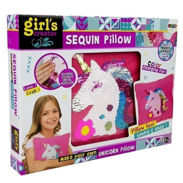 Jednorožec uši si polštář s flitry 30 x 30 cm