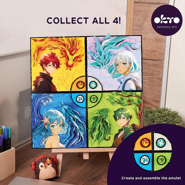 OKTO Manga motiv živlů "Vítr" výtvarný set 30x40 cm (obrázek 7)