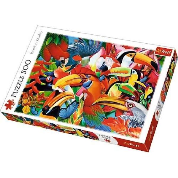 Trefl puzzle Barevné ptáci 500