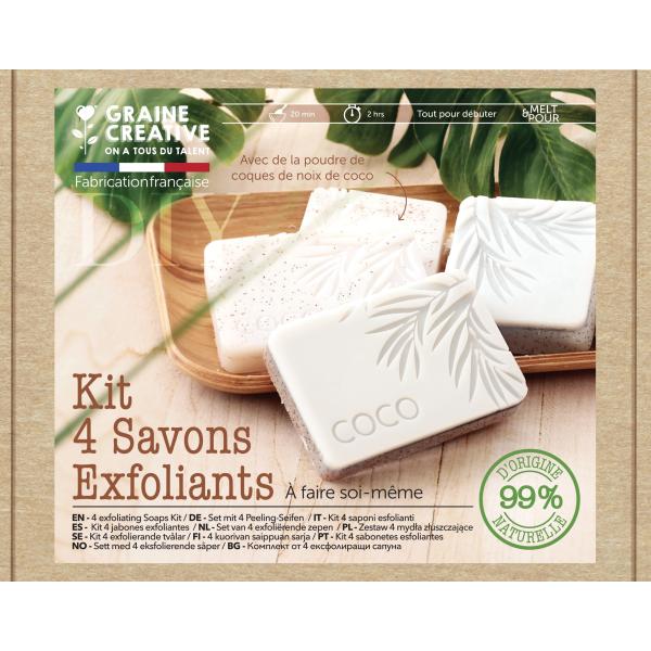 GRAINE CREATIVE Kreativní sada na výrobu exfoliačních mýdel Kokos (obrázek 3)