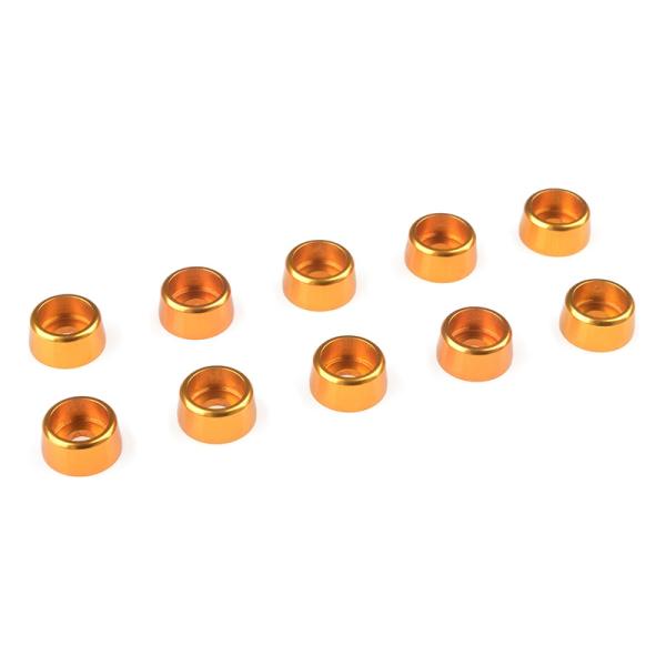 Rondella per cilindro. testa M3 / 8mm alluminio oro (10)