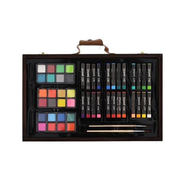 Sada na malování - Art box kreativní sada 79ks v dřevěném kufříku (obrázek 3)