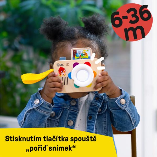 BABY EINSTEIN Interaktivní hračka se zvukem fotoaparát HAPE 6m+