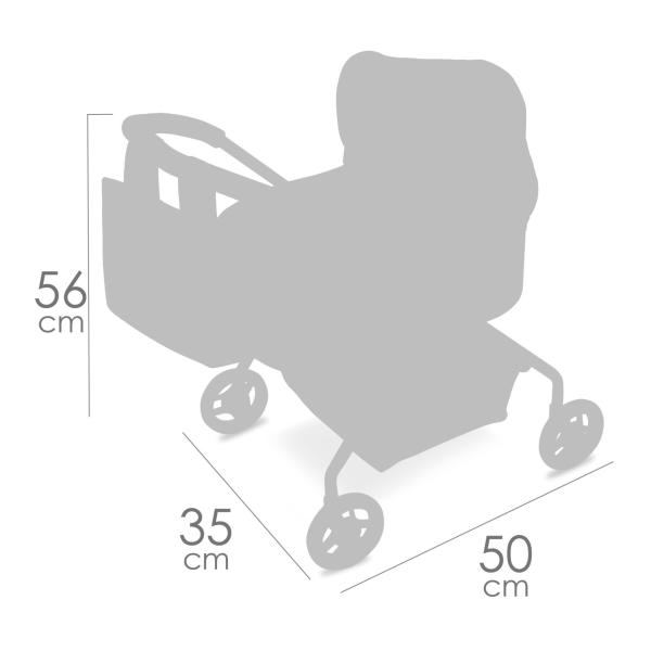 DeCuevas 86078 Můj první kočárek pro panenky s taškou Verona 2024 - 56 cm (obrázek 7)
