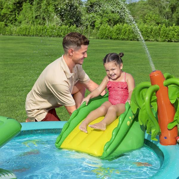 Bestway 53166 Dětské nafukovací herní centrum Crocodile Cove, 224 x 181 x 72 cm (obrázek 9)