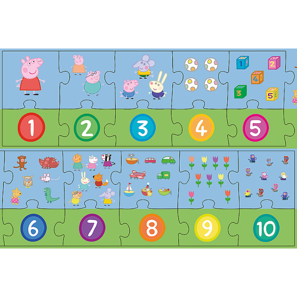 Trefl Vzdělávací puzzle 20 - Čísla Peppa Pig