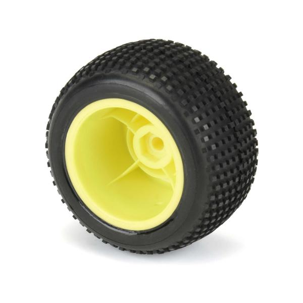 Pro-Line kolo 1:18, pneu Hole Shot, disk H8 žlutý (2) (Losi Mini-T) (obrázek 3)