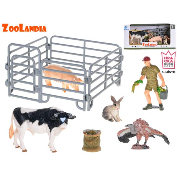 Zoolandia býk se zvířátky z farmy s doplňky