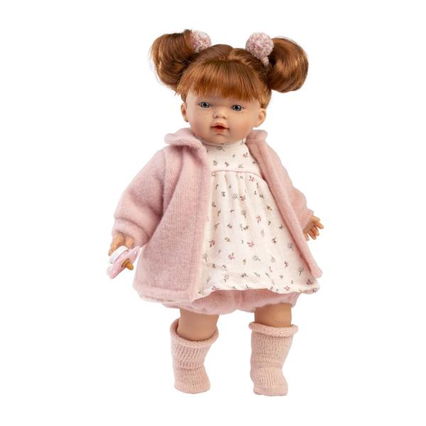 Llorens 33160 LEA - realistická panenka se zvuky a měkkým látkovým tělem - 33 cm