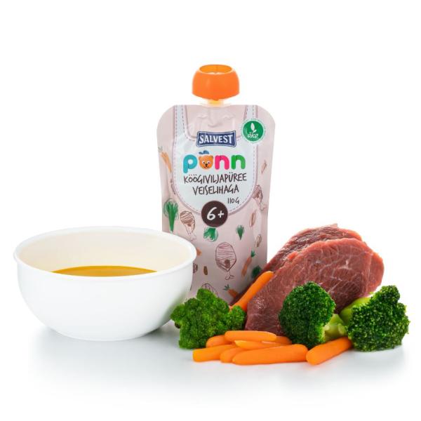 SALVEST Ponn BIO Hovězí maso se zeleninovým pyré (110 g) (obrázek 3)