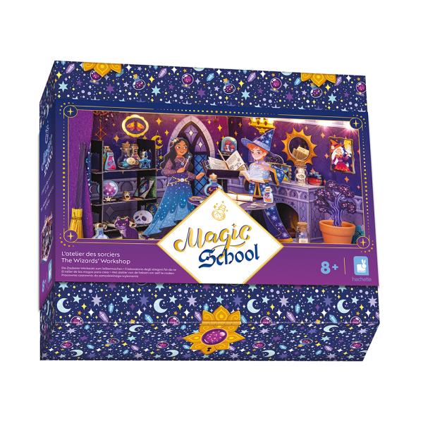 Janod Atelier Kreatívna sada DIY Vyrob si sám 3D Hodina čarodejníctva Magická škola