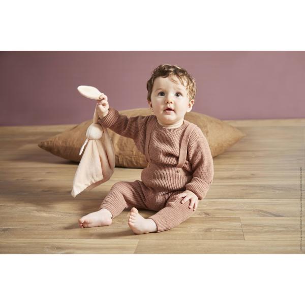 Kaloo Lapinoo Plyšový mazlíček pro miminko Zajíček s dlouhými ušima broskvový 30 cm (obrázek 3)