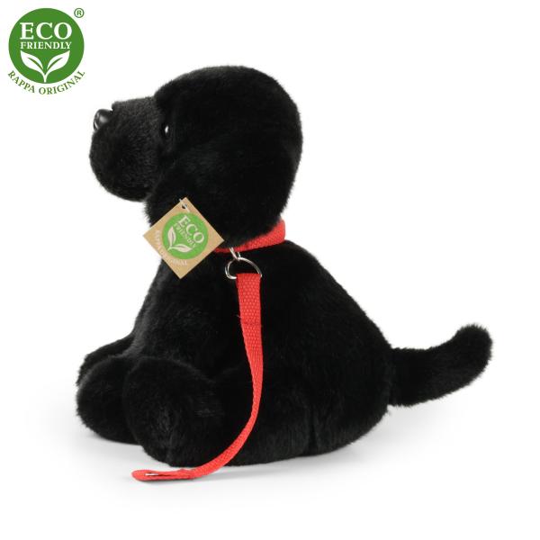 Plyšový labrador černý s vodítkem 28 cm ECO-FRIENDLY (obrázek 3)
