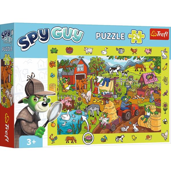 Trefl Puzzle s hledáním obrázků 24 dílků - Farma špióna