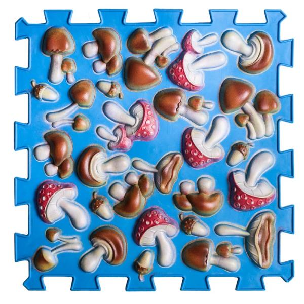 Ortek Masážní ortopedická podložka Puzzle "Mix" 9 prvků Modrá (obrázek 7)