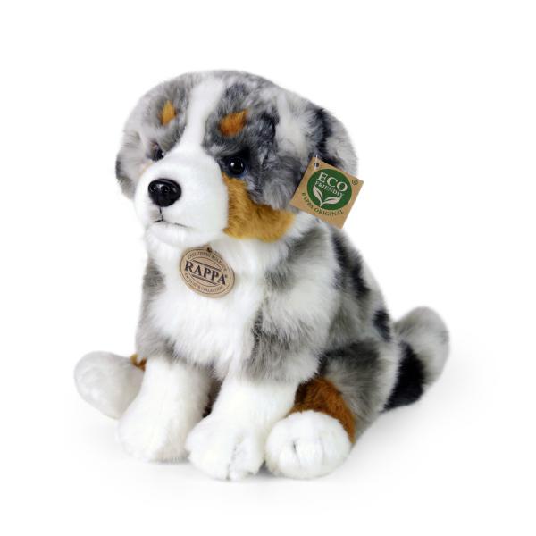 Perro pastor australiano de peluche sentado 30 cm ECO-FRIENDLY