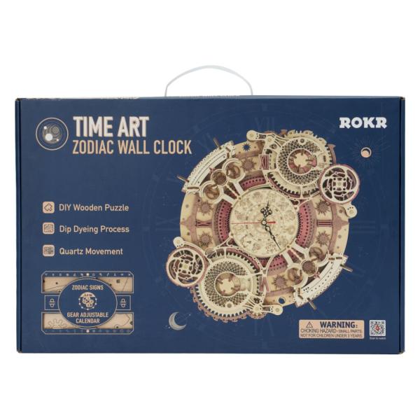 RoboTime 3D dřevěné mechanické puzzle Hodiny s kalendářem (obrázek 3)