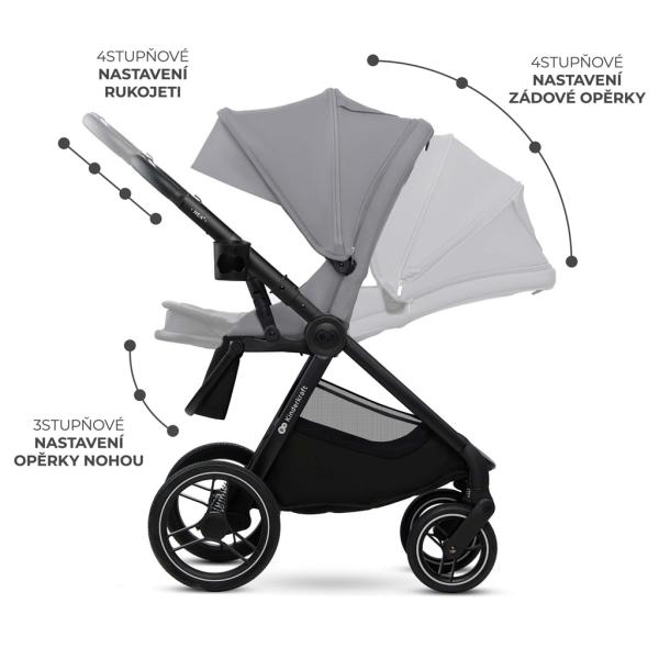 Kinderkraft Kočárek kombinovaný Nea 2 2v1 Platinum Grey (obrázek 3)