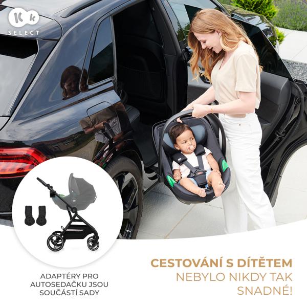 KINDERKRAFT SELECT Kočárek sportovní Yoxi Pure Black (obrázek 5)