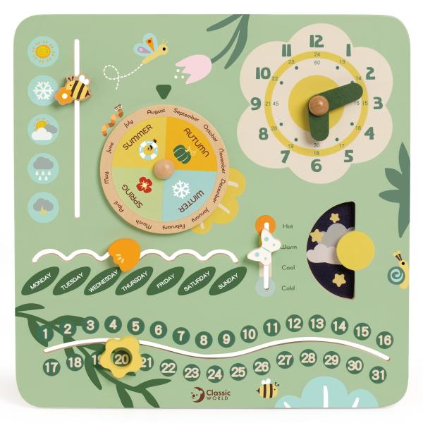 Kalendár drevený v anglickom jazyku