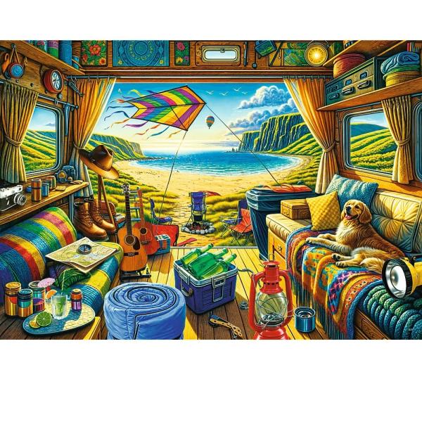 Trefl Puzzle 1000 Premium Plus Quality Tea Time Cestování v karavanu