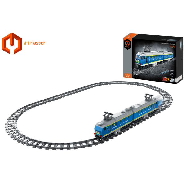 iM.Master Stavebnice vlak modrý 51,5x13x5,2 cm