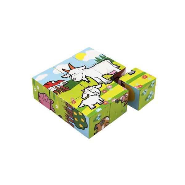Kostky kubus Moje první zvířátka dřevo 9x9x3cm 9ks (obrázek 8)