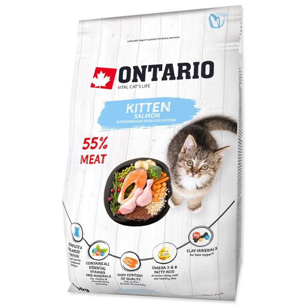 Krmivo Ontario Kitten Salmon 0,4kg (obrázek 3)