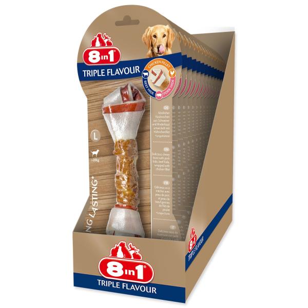 Pochoutka 8in1 Triple Flavour kost žvýkací L (obrázek 6)