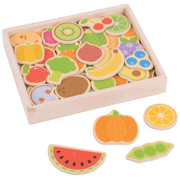 Bigjigs Toys Magnetky ovoce a zelenina