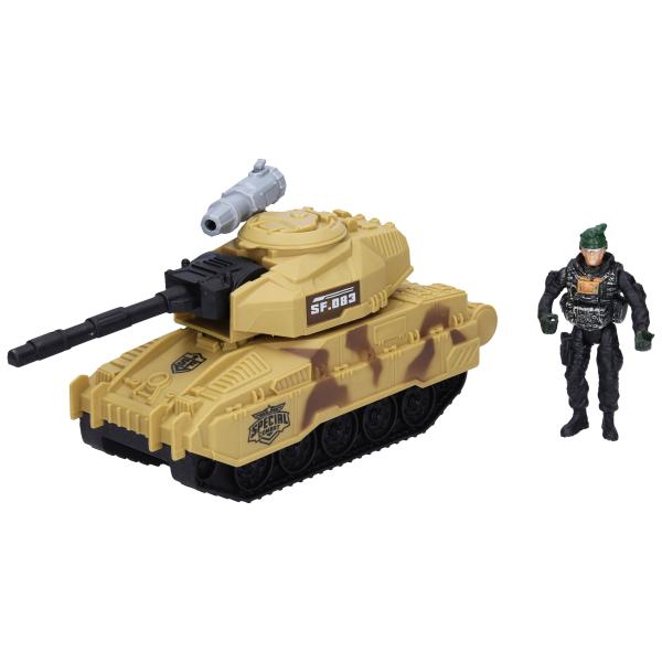 Tank s figúrkou