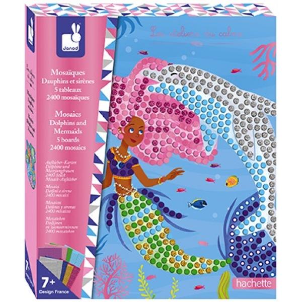 Janod Atelier Mozaika Delfíni a Mořské panny Maxi 7+