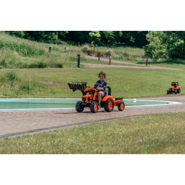 Falk šlapací traktor 2060 Kubota s nakladačem a vlečkou (obrázek 3)