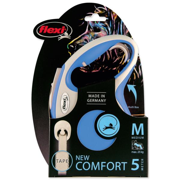 Vodítko Flexi New Comfort páska M modré 5m