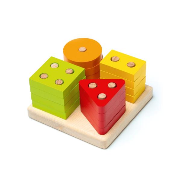 CUBIKA 15344 Triedime tvary IV - drevené skladačka 17 dielov