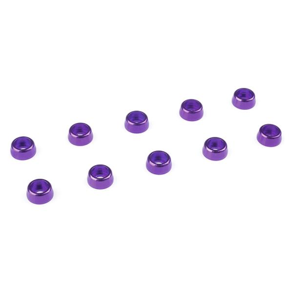 Podložka pre valc. hlavu M2/6mm hliník fialová (10)