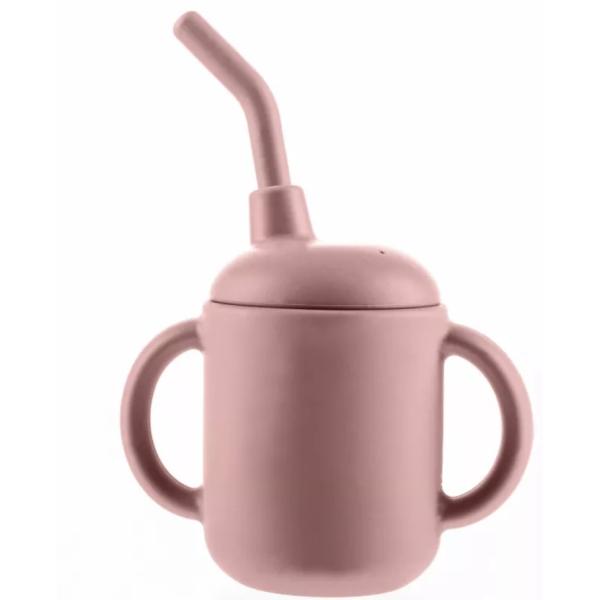 Silikonový hrnek 2v1, Old Pink (obrázek 3)