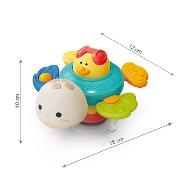 BABYONO Hračka senzorická s přísavkou želva Turtle 6m+ (obrázek 9)